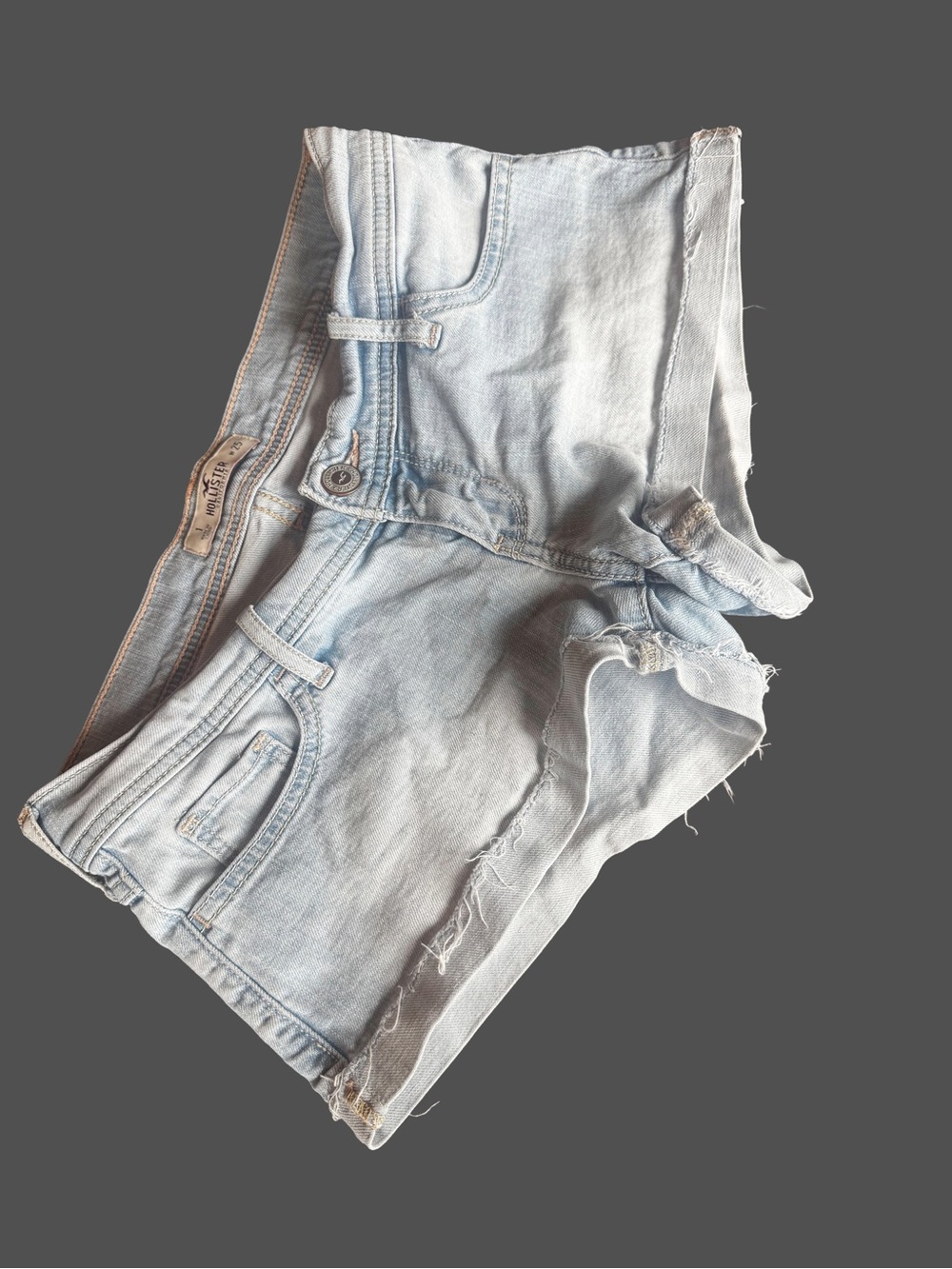 Hollister Co. Light Wash Low Rise Denim Shorts
